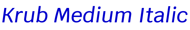 Krub Medium Italic フォント